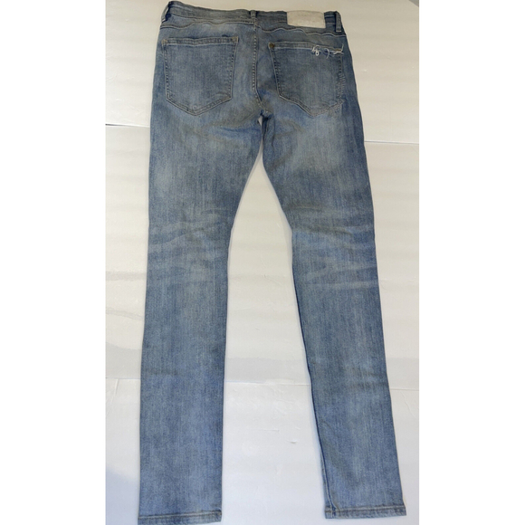 & Denim Jeans H&M Womens Size 32/32 Jeggings Distressed  Stretch Super Skinny - Picture 5 of 9